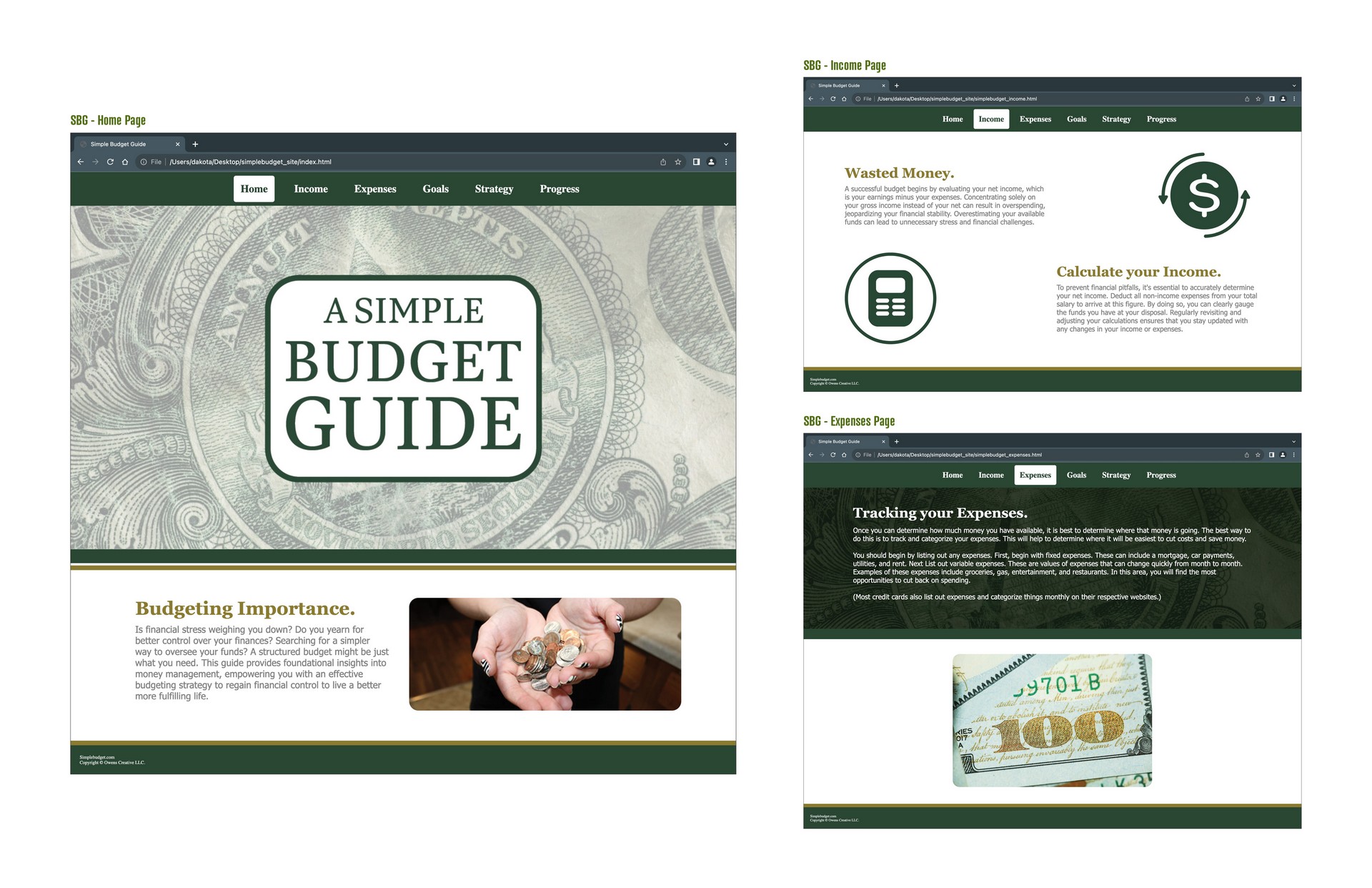 Budget Guidge Website: